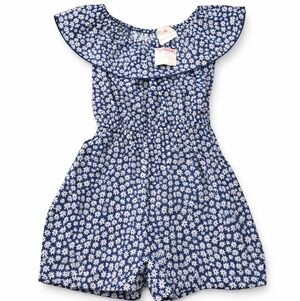 Jenna & Jessie Girls Floral Romper Size 7 NWT | Blue Daisy Summer Outfit